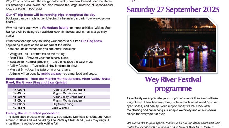 Programme for the Wey River Festival